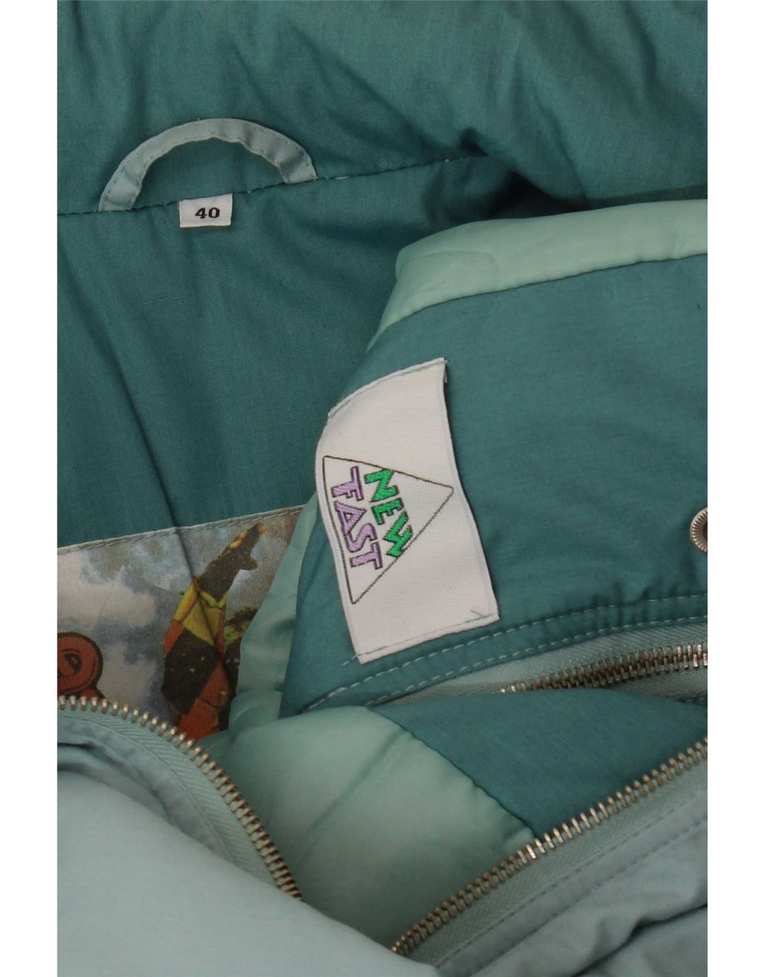 Nuevo Abrigo acolchado de gran tamaño Fast para mujer, EU 40, poliéster azul