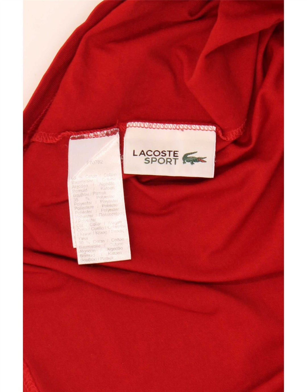 Lacoste Camiseta gráfica para hombre talla 3 pequeña algodón rojo