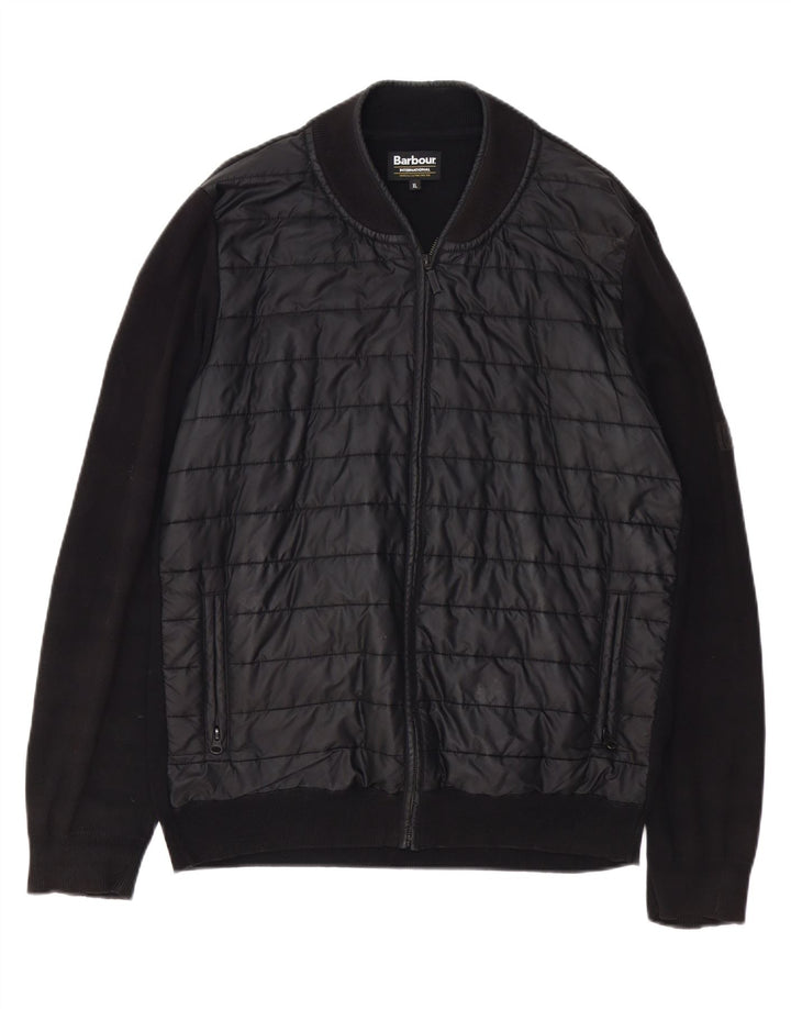 BARBOUR Chaqueta de chándal para hombre XL Algodón negro