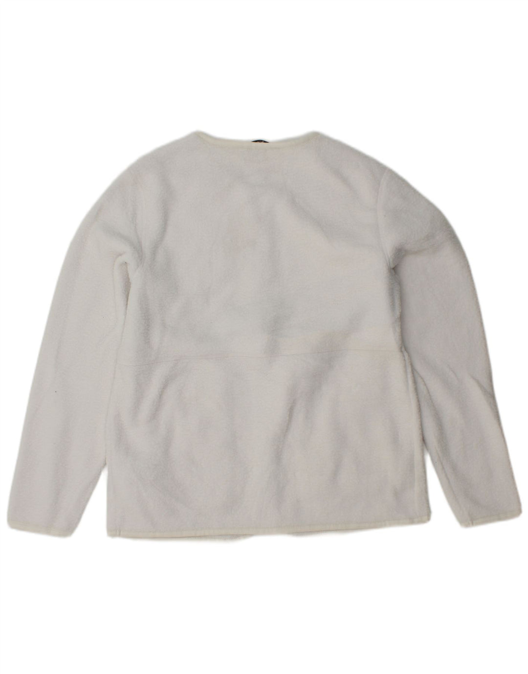 MARKS & SPENCER Chaqueta polar para mujer UK 10 Small White Poliéster