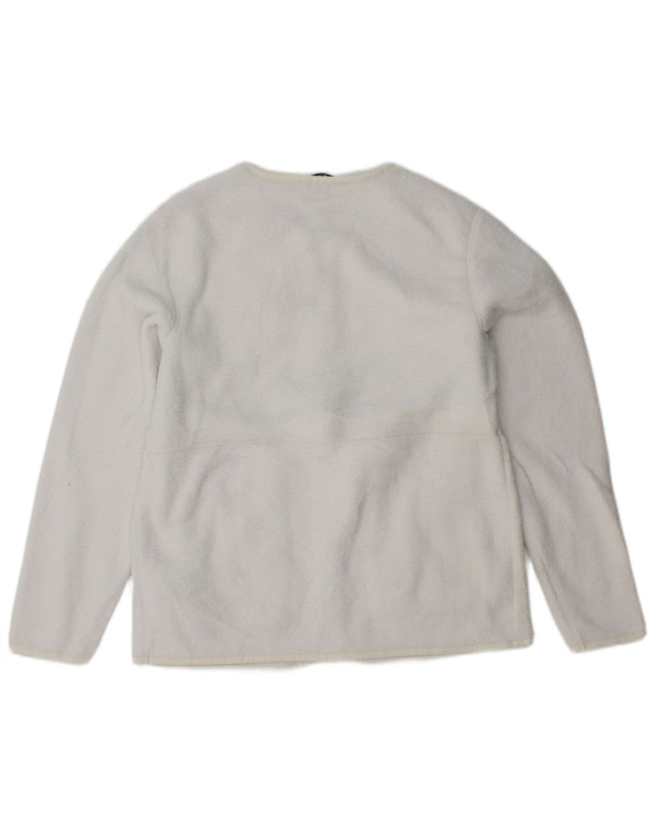 MARKS & SPENCER Chaqueta polar para mujer UK 10 Small White Poliéster