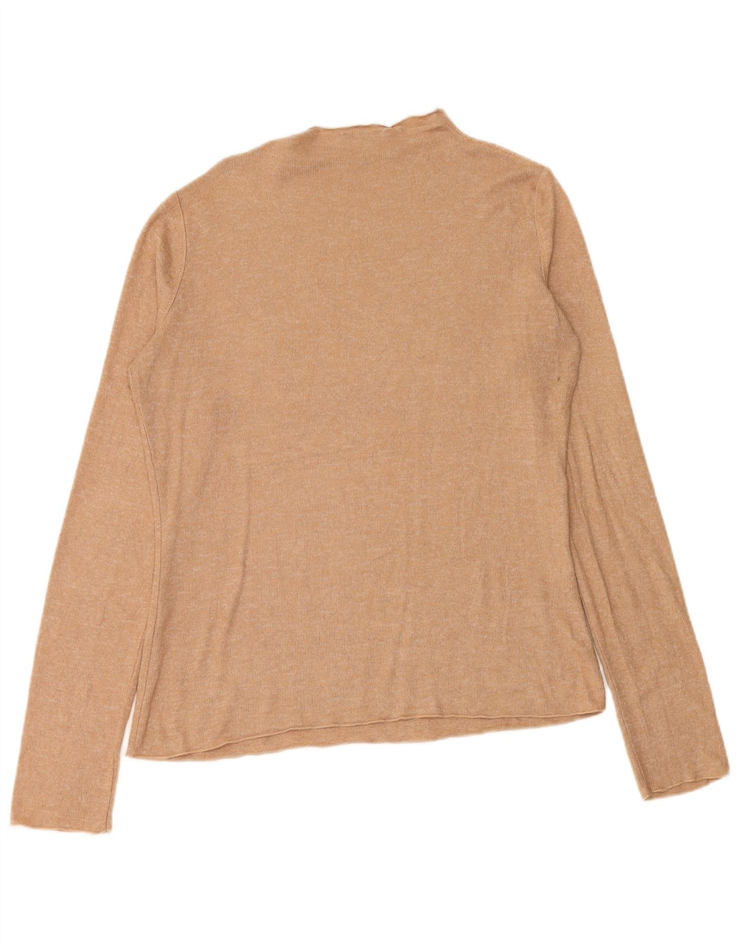 Zara Mujer Top Manga Larga UK 46 Large Beige