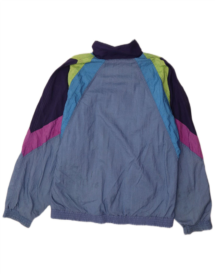 PUMA Chaqueta de chándal para hombre, color azul medio, poliamida con bloques de color