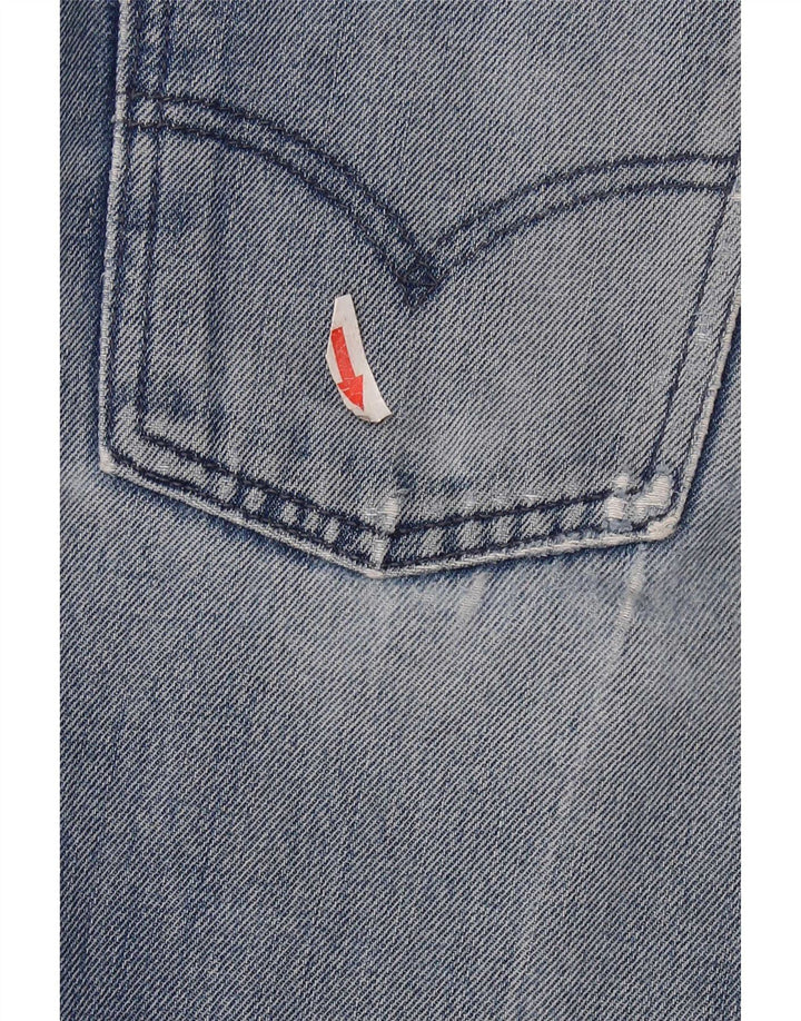 Levi's Vaqueros Rectos Desgastados Para Mujer W28 L32 Algodón Azul