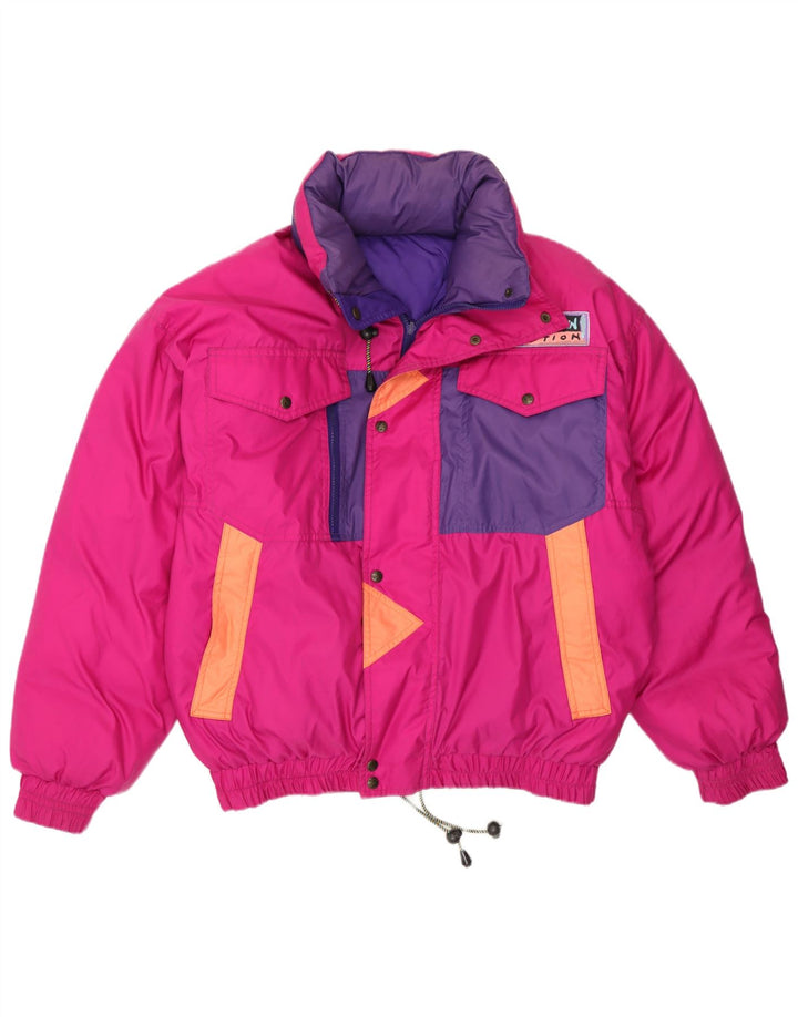 Chaqueta de esquí reversible con capucha para hombre de Noruega UK 38 Medium Pink Colourblock