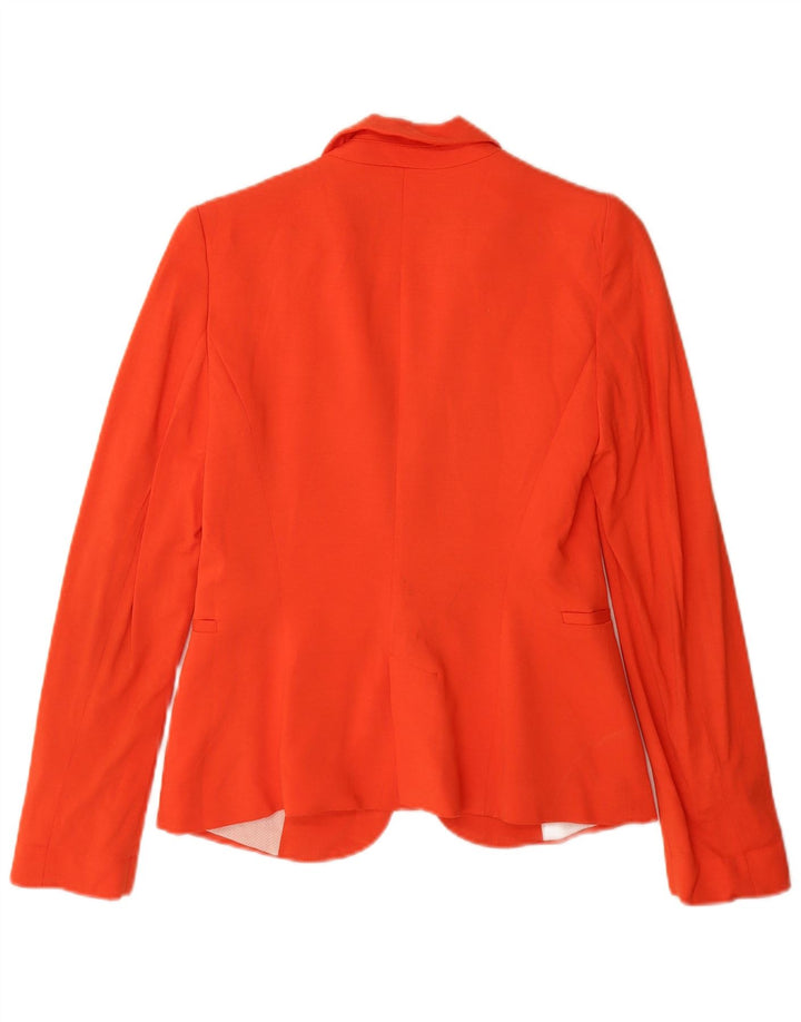 Zara Chaqueta Blazer De 1 Botón Para Mujer UK 6 XS Naranja