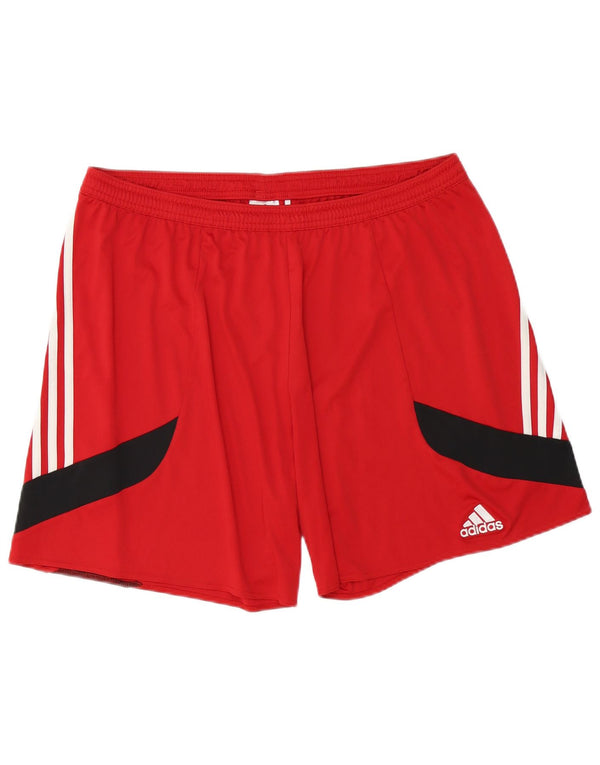 Adidas Mens Climalite Sport Shorts XL Rojo Colorblock Poliéster