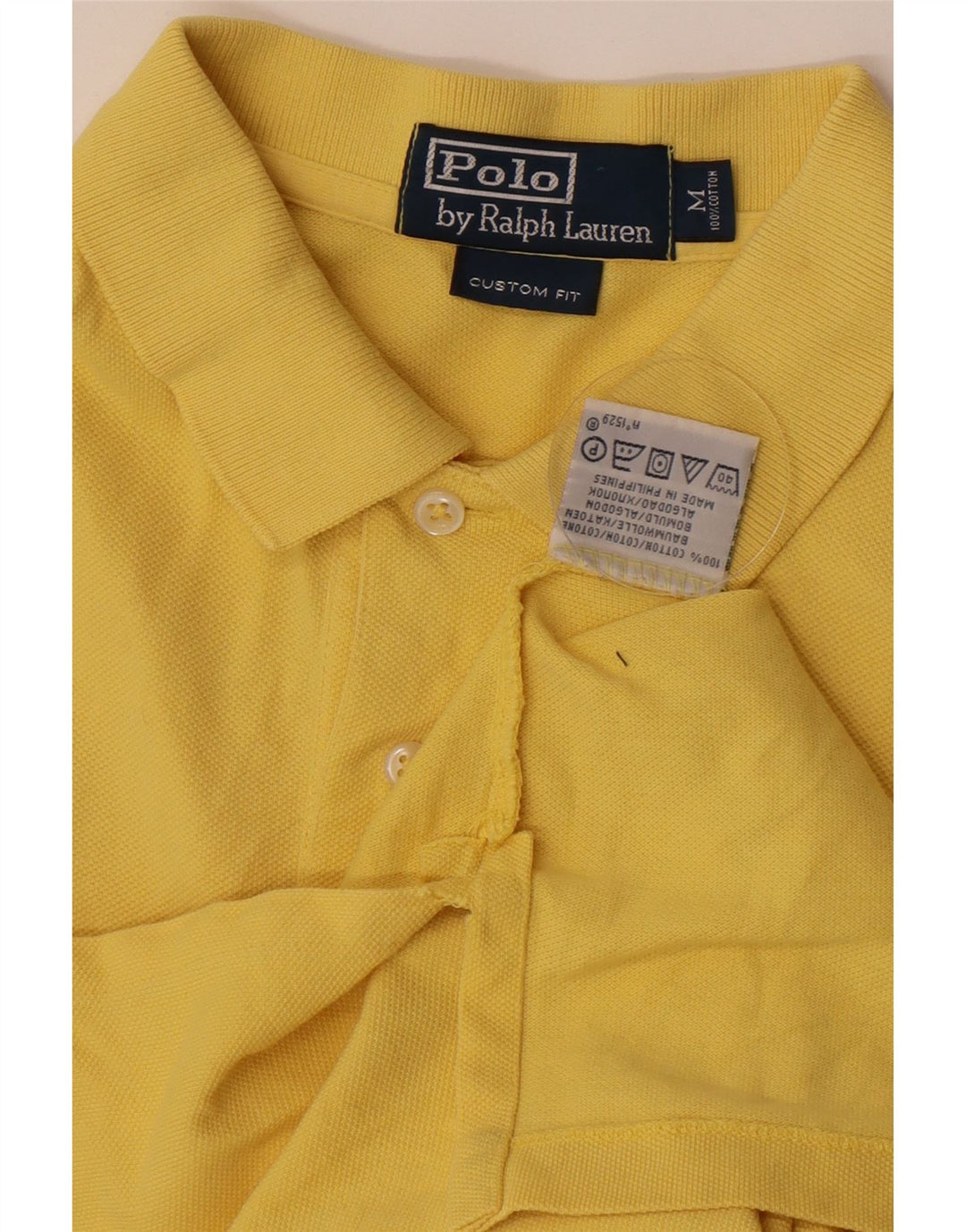 Polo Ralph Lauren Polo de ajuste personalizado para hombre de algodón amarillo medio