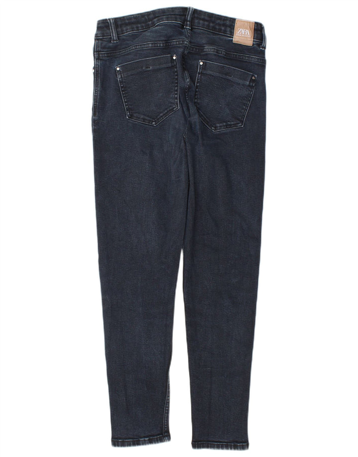 Zara Jeans Slim Mujer EU 40 Medium W30 L26 Azul Marino Algodón