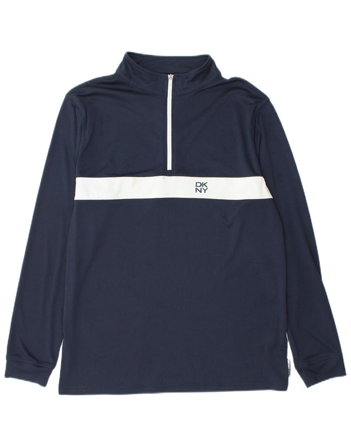 Dkny Hombre Top De Chándal Con Cremallera Y Cuello En Bloque De Color Azul Marino Pequeño