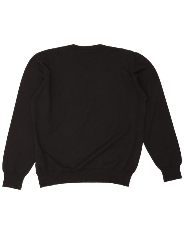 Carrera - Jersey con cuello en V para hombre, talla 2XL, lana negra