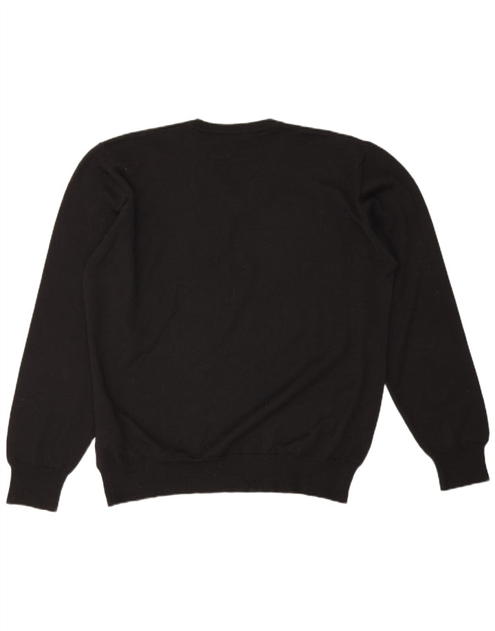 Carrera - Jersey con cuello en V para hombre, talla 2XL, lana negra