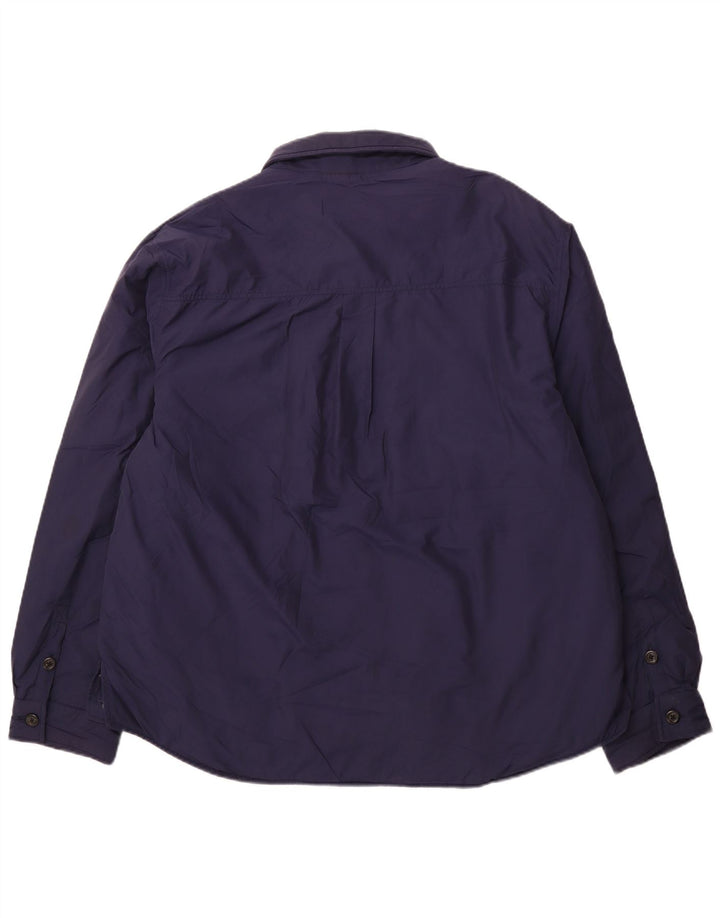 EDDIE BAUER Mens Padded Jacket UK 44 2XL Navy Blue Nylon