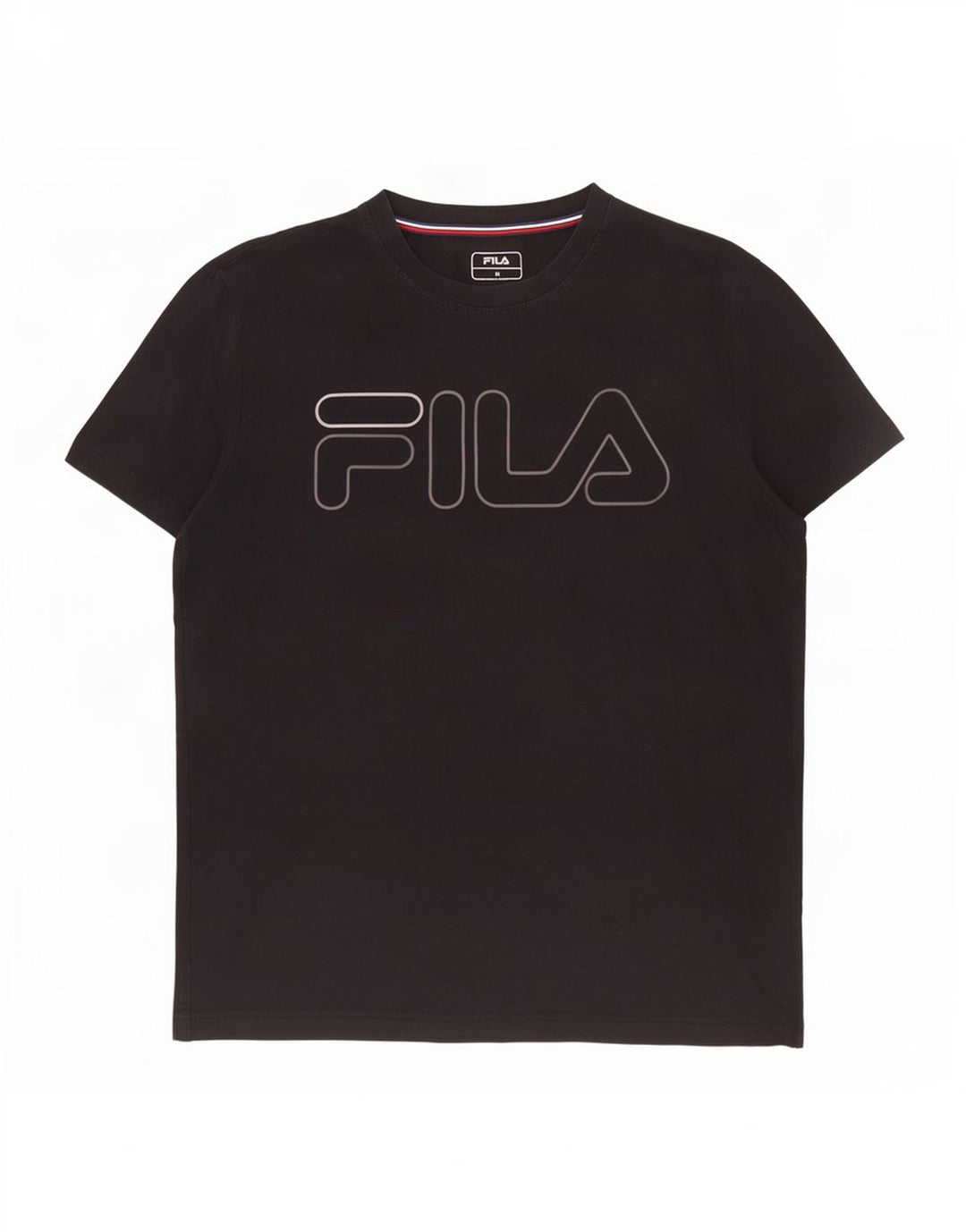 Fila Camiseta gráfica para hombre Top Medium Black Cotton