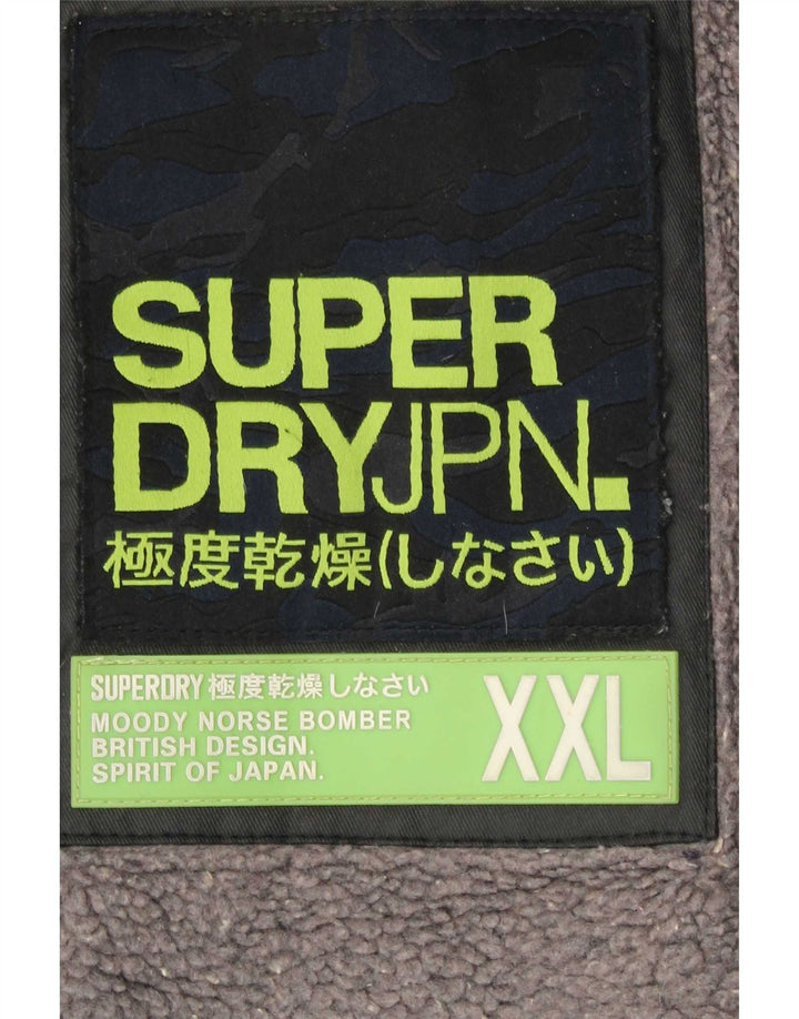 Superdry Chaqueta de algodón encerado para hombre ES 44 2XL Negro