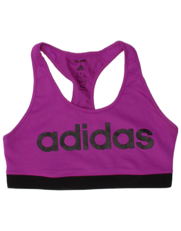 Adidas Mujer Climalite Graphic Sport Bra Top UK 12/14 Medio Púrpura Deportes
