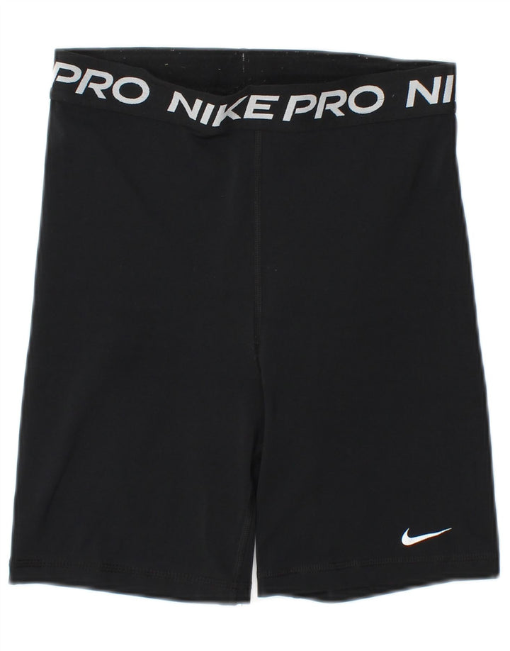 NIKE Pantalones cortos deportivos Dri Fit Graphic para mujer, talla 8, color negro