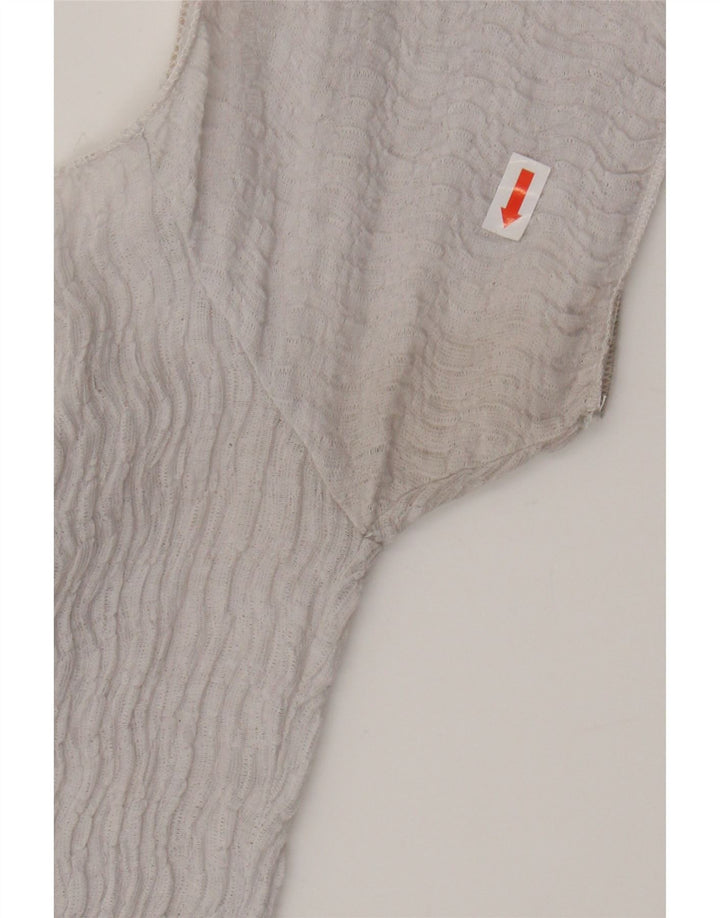 ZARA Womens Blouse Top UK 8 Small Grey