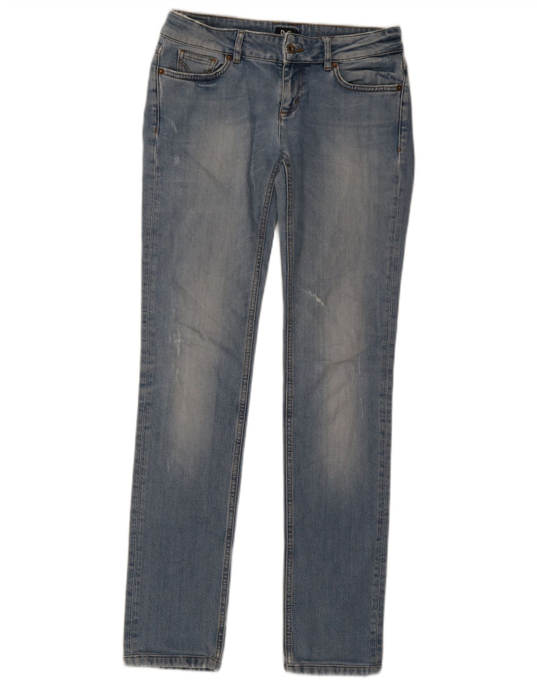 Dolce & Gabbana Vaqueros Slim Desgastados Mujer W29 L32 Algodón Azul