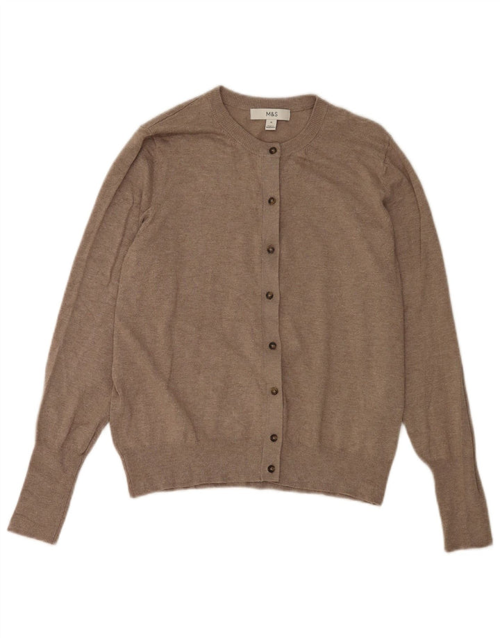 Marks & Spencer Suéter tipo cárdigan para mujer UK 44 Viscosa gris medio