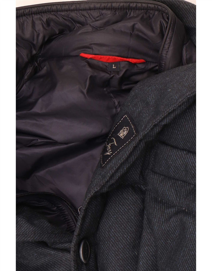 Fay Chaqueta acolchada con capucha para hombre UK 40 Large Azul marino