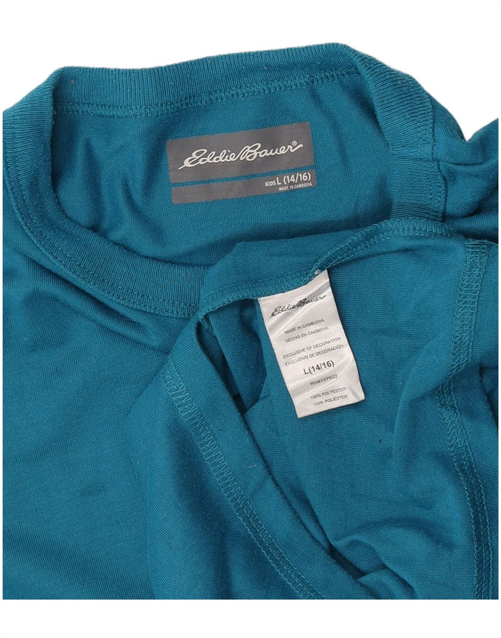 Eddie Bauer Camiseta para niño Top 14-15 años Grande Azul Poliéster