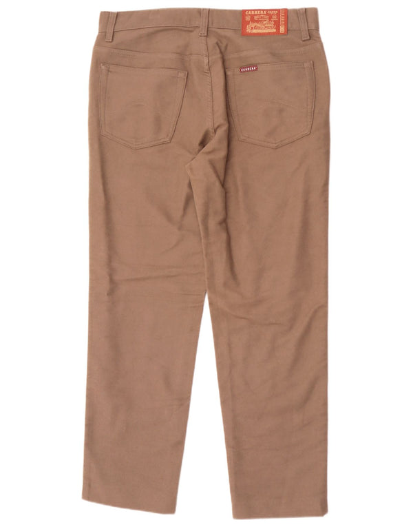 Carrera Mens 700 pantalones casuales rectos IT 50 grande W34 L29 algodón marrón