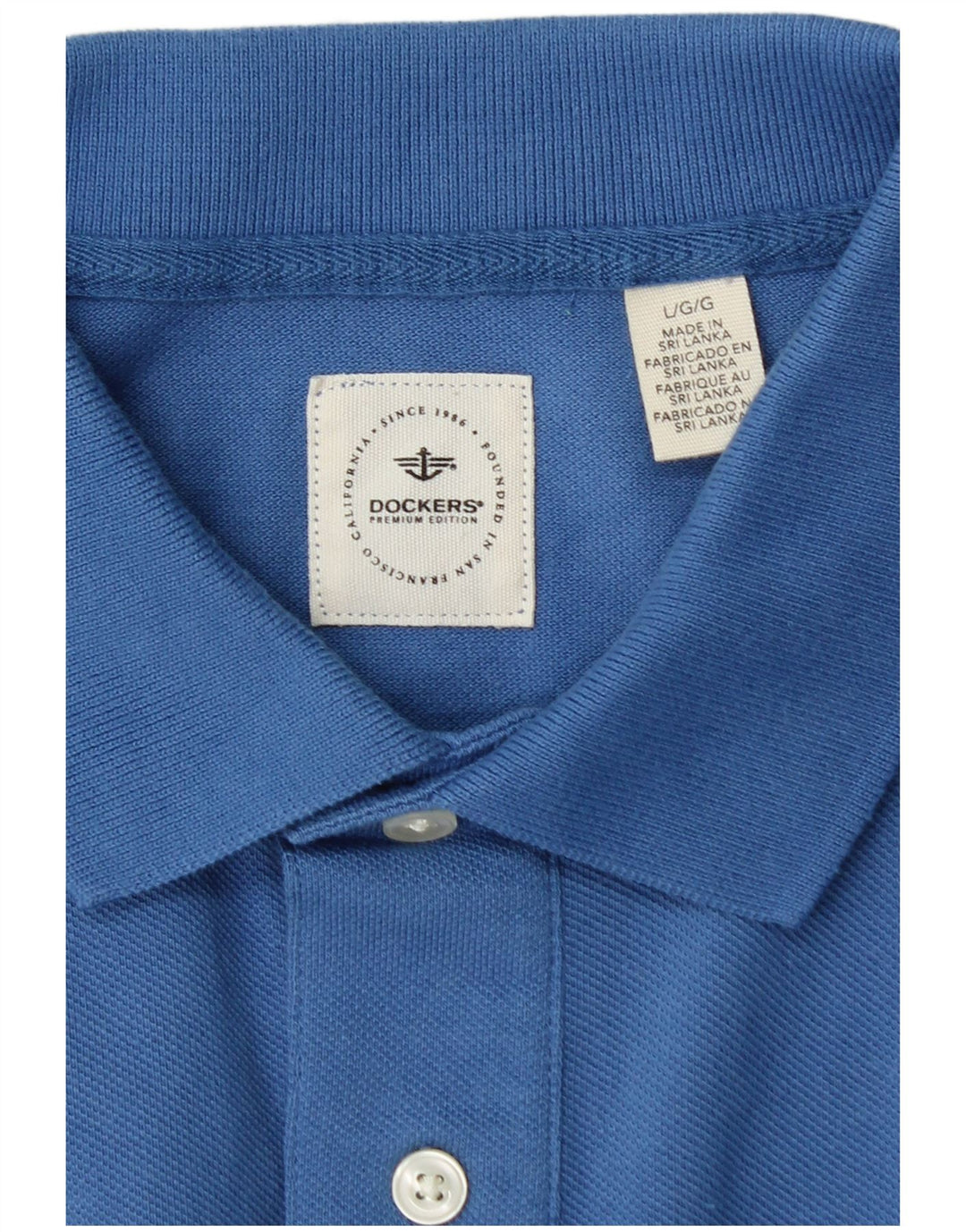 DOCKERS Polo Hombre Algodón Azul Grande