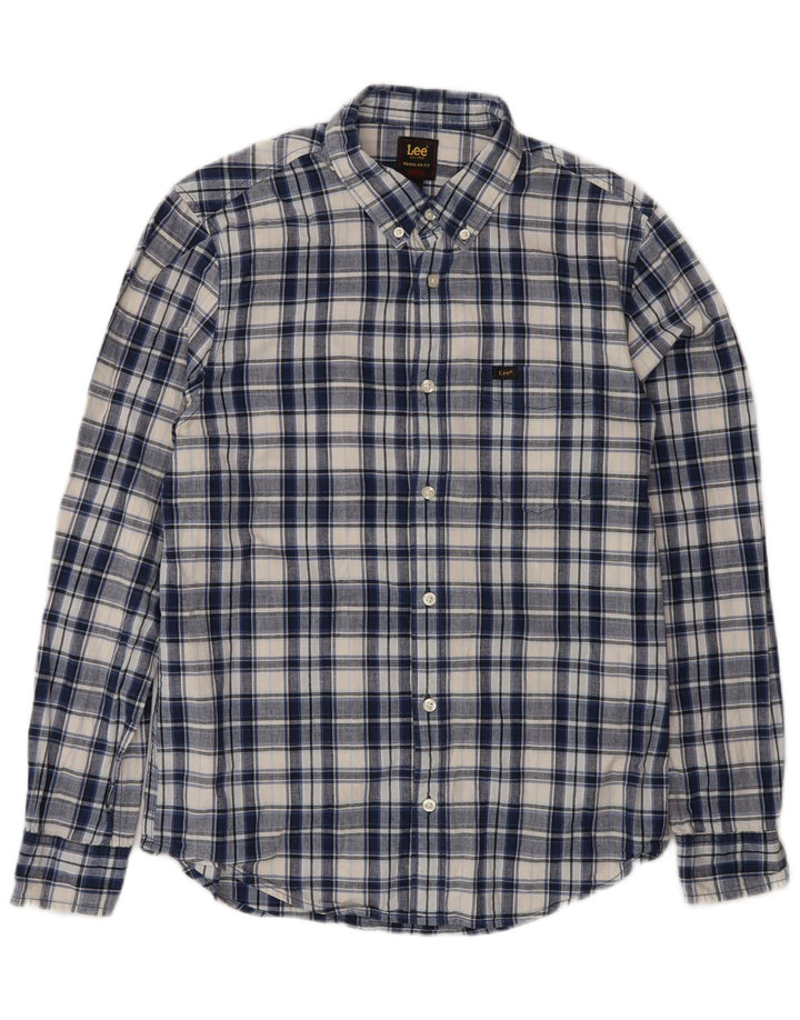 Camisa Lee Regular Fit De Algodón A Cuadros En Azul Medio
