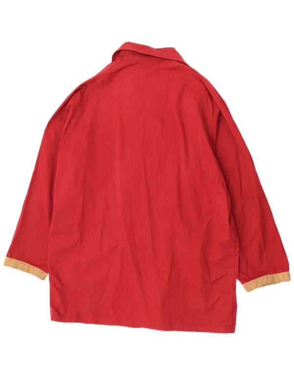 Polbot Chaqueta utilitaria extragrande para mujer UK 40 XL Algodón color block rojo