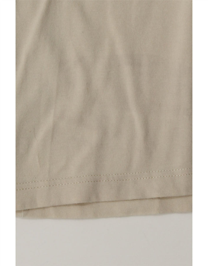 FRED PERRY Camisa tipo jersey de manga 3/4 para mujer UK 44 Grande Beige Colorblock