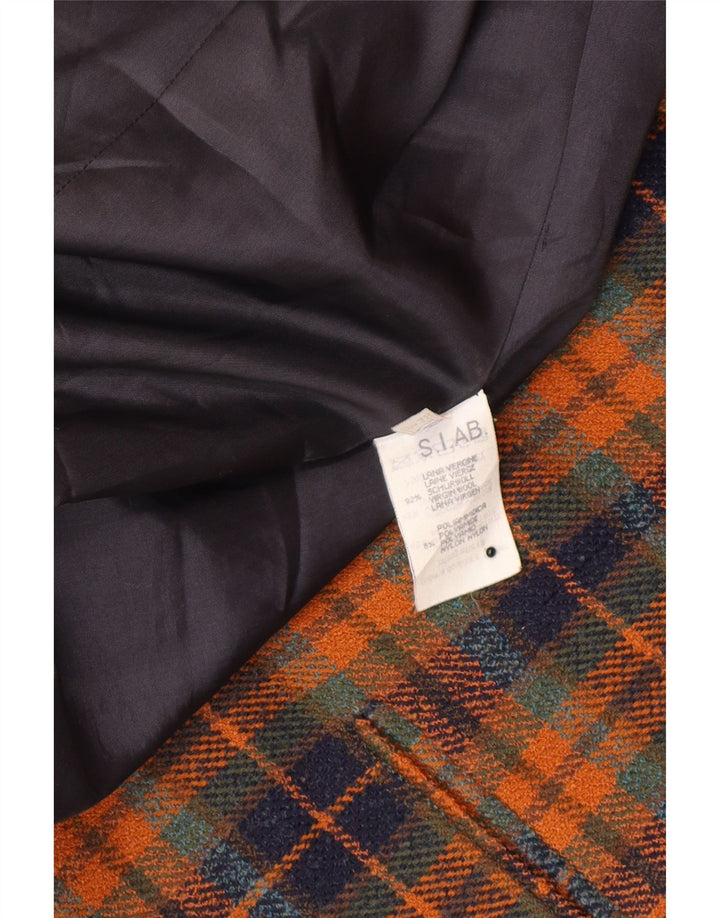 Caractere Chaqueta tipo blazer de 2 botones para mujer UK 10 Small Brown Check Classic