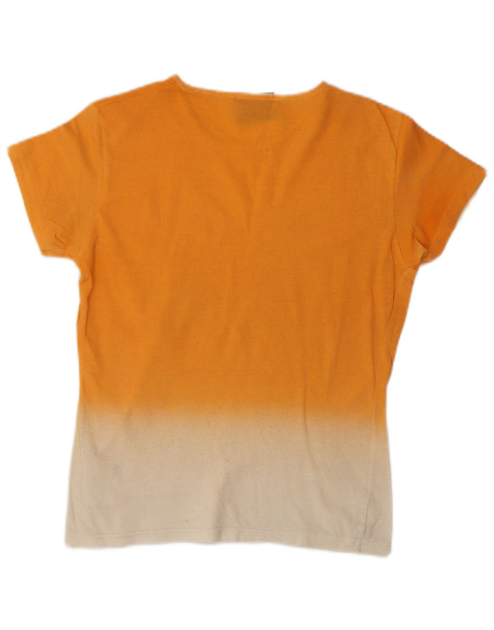 FENDI Camiseta de mujer Top IT 44 Algodón color block naranja mediano