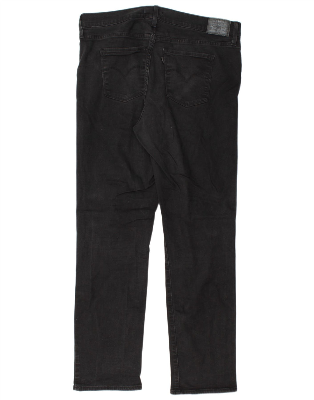 Levi's Mujer 314 Shaping Straight Jeans W33 L30 Algodón Negro