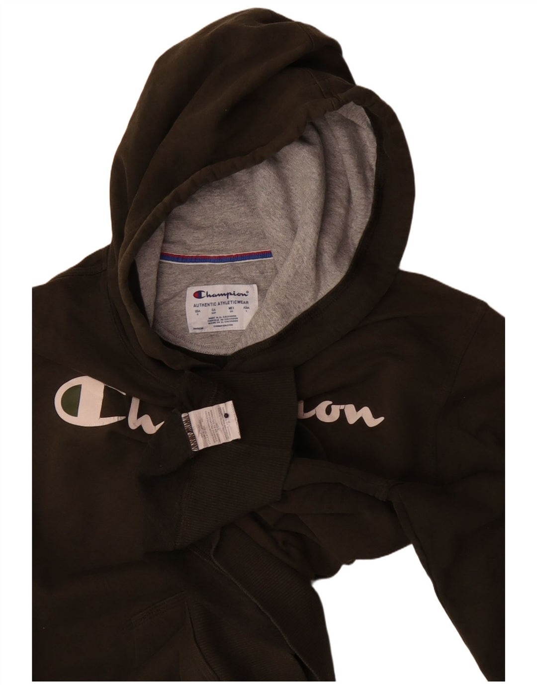 Champion Sudadera Con Capucha Gráfica Para Hombre Jersey Pequeño De Algodón Caqui