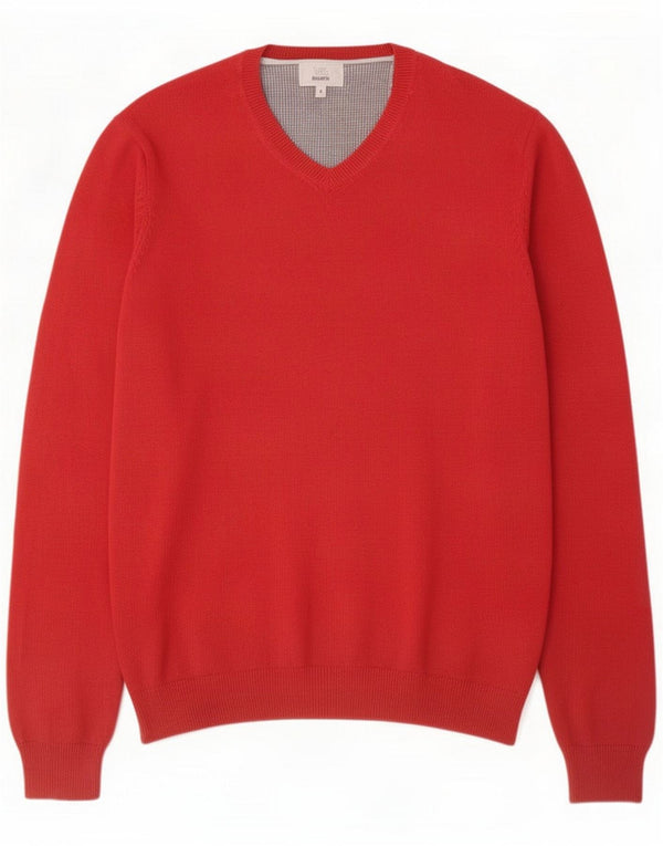Marks & Spencer Suéter con cuello en V para hombre XL Rojo