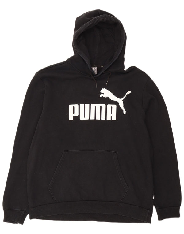 Puma Sudadera con capucha gráfica para hombre XL Algodón negro