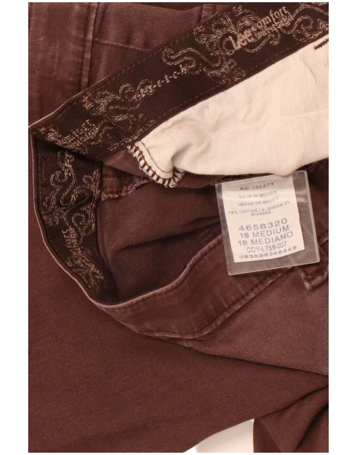LEE Pantalones rectos para mujer US 18 2XL W36 L24 Algodón marrón