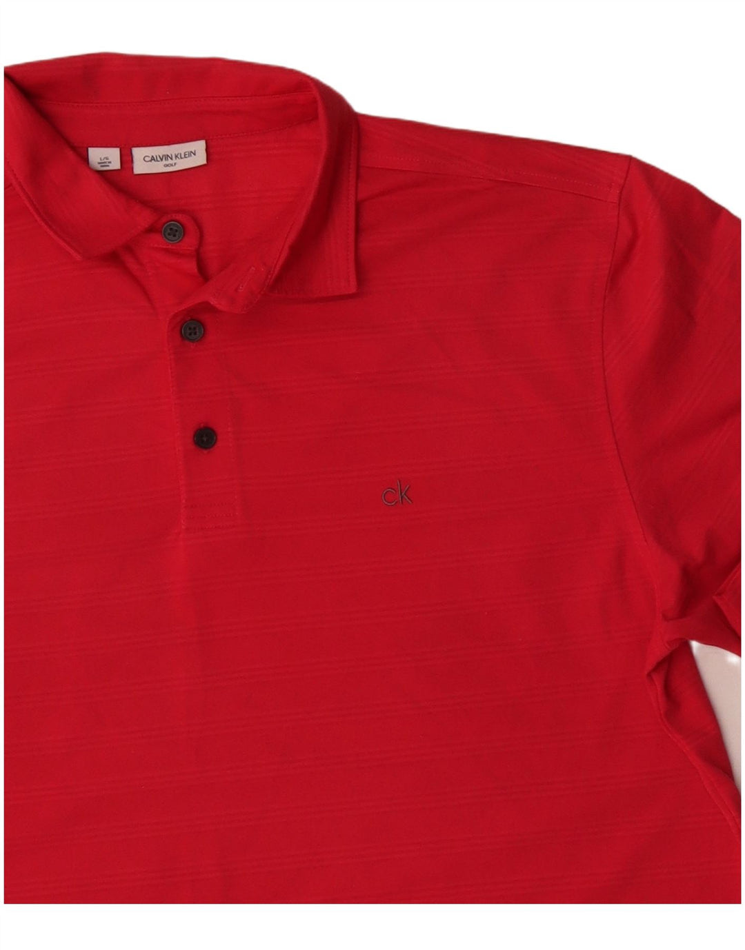 Polo Calvin Klein para hombre poliéster rojo grande
