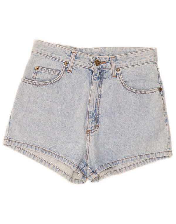 Pantalones cortos vaqueros de cintura alta y pernera ancha Melrose para mujer Lee W29 Algodón azul medio