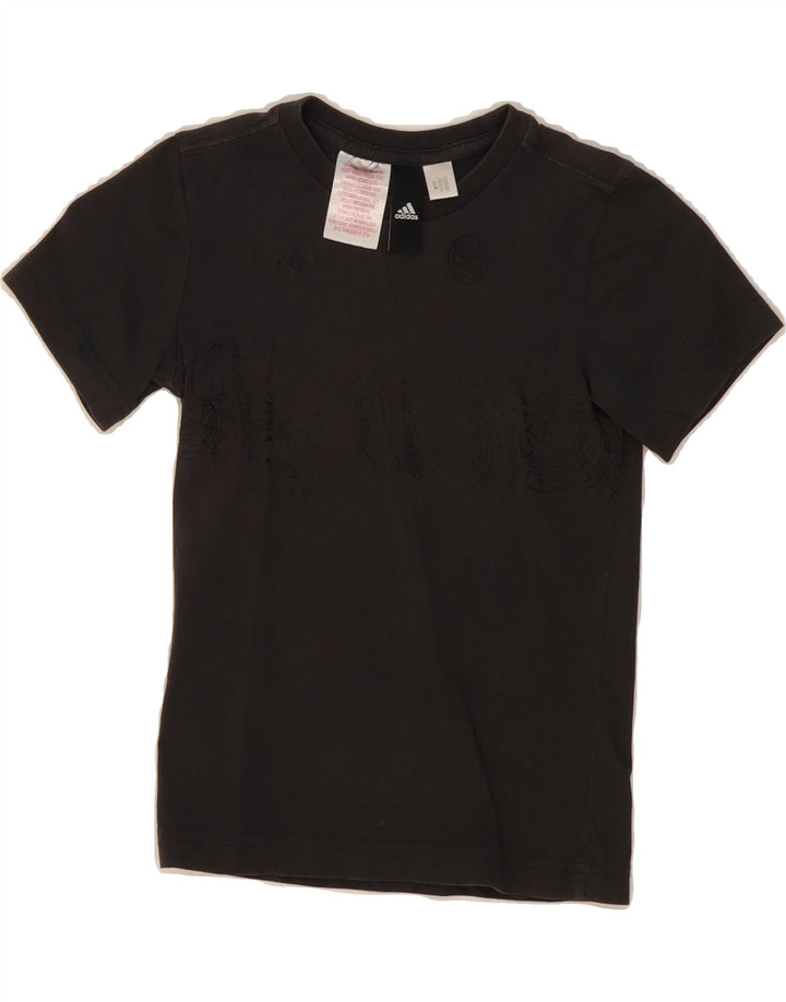 ADIDAS Boys Graphic T-Shirt Top 3-4 Years Black Vintage Adidas and Second-Hand Adidas from Messina Hembry 