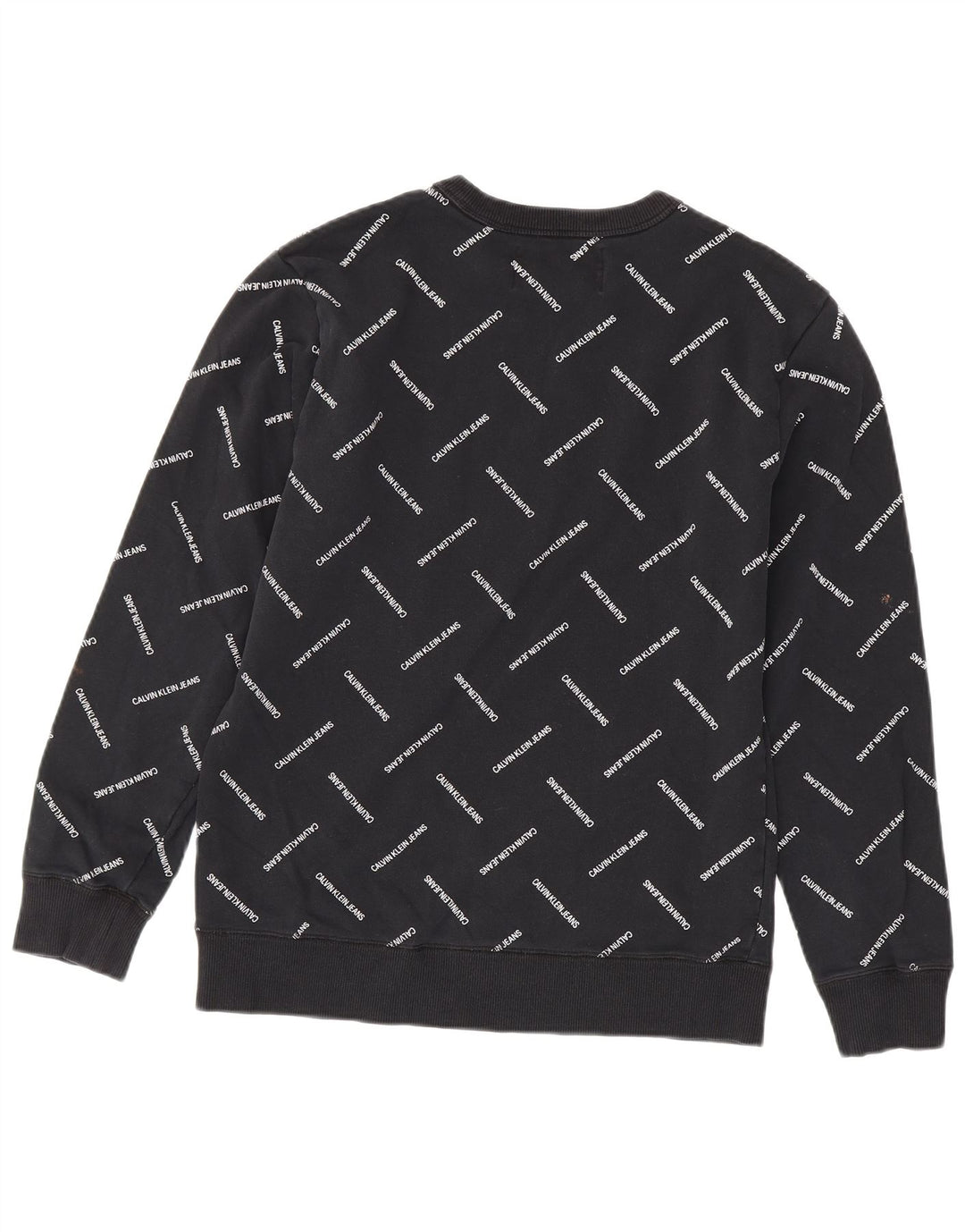 CALVIN KLEIN JEANS Sudadera gráfica para hombre Jumper Medium Black Cotton