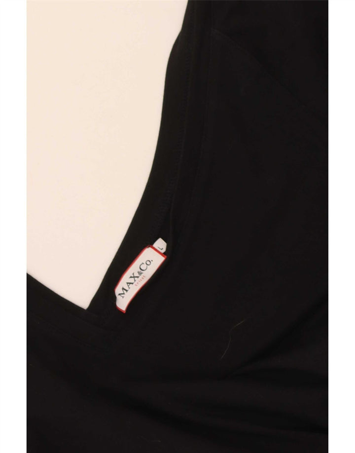 Max & Co. Blusa corta de manga 3/4 para mujer UK 44 Grande Negro