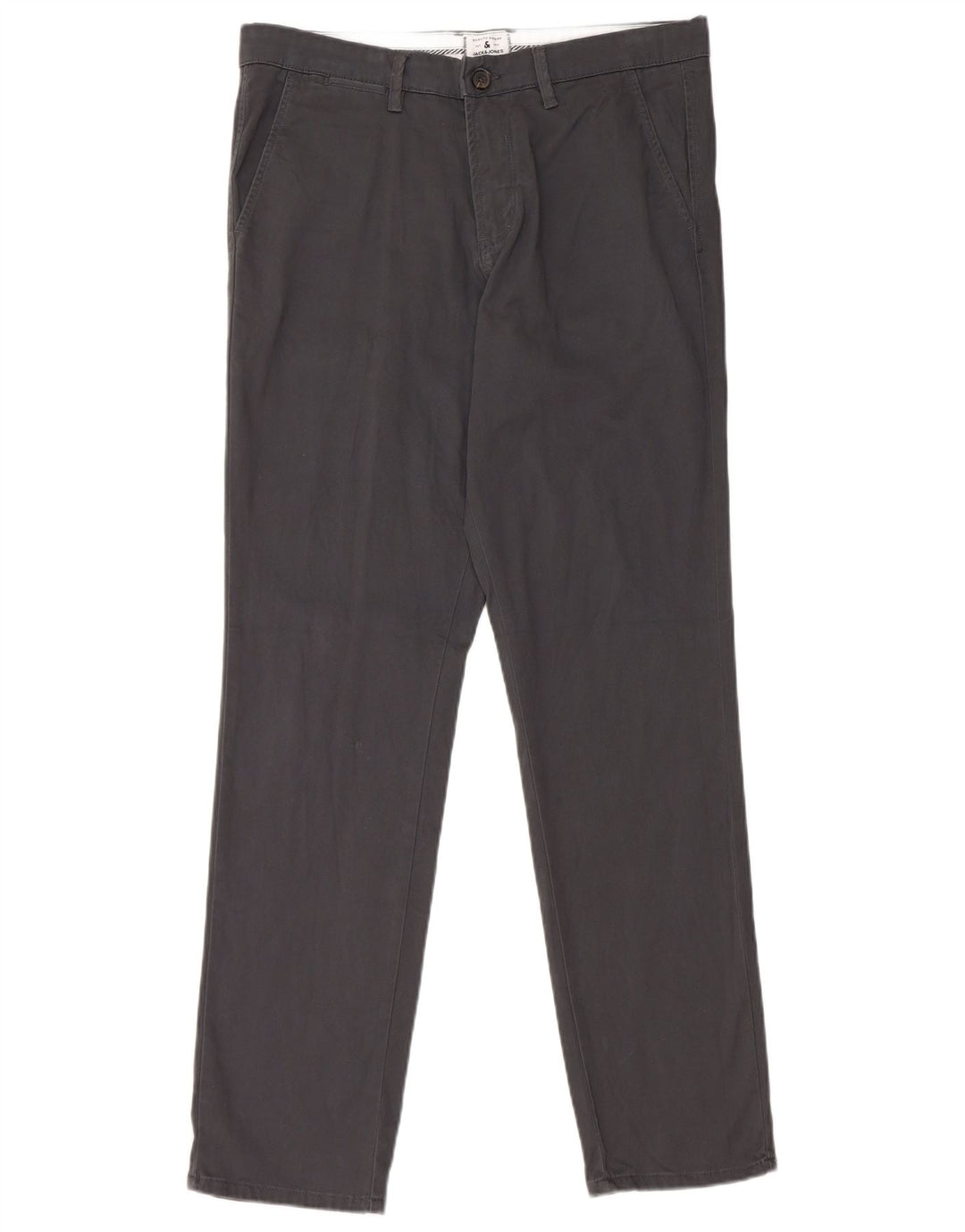 JACK & JONES Pantalón chino slim para hombre W32 L32 Algodón gris