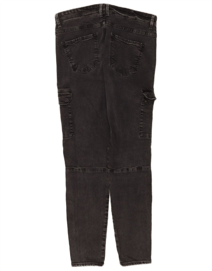 Zara Jeans Cargo Slim para Mujer EU 42 Large W32 L28 Gris