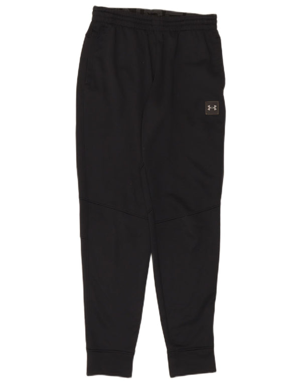 Under Armour Pantalones de chándal con estampado gráfico para niños, 11-12 años, grande, negro