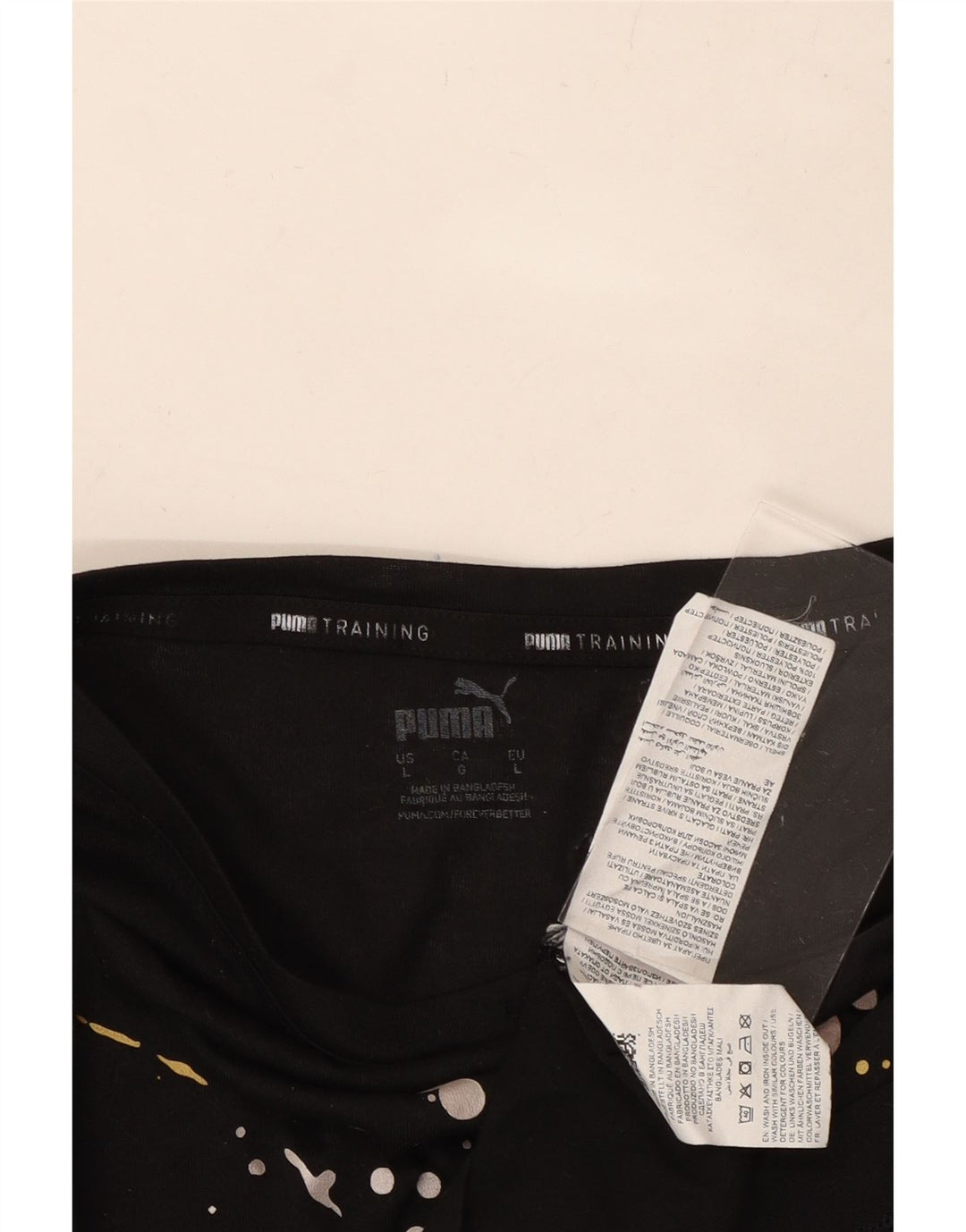 PUMA Camiseta corta extragrande con gráfico para mujer UK 46 Grande Poliéster negro