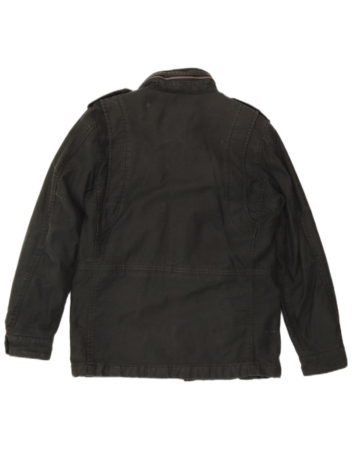 Superdry Chaqueta militar con capucha para hombre UK 36 Small Black