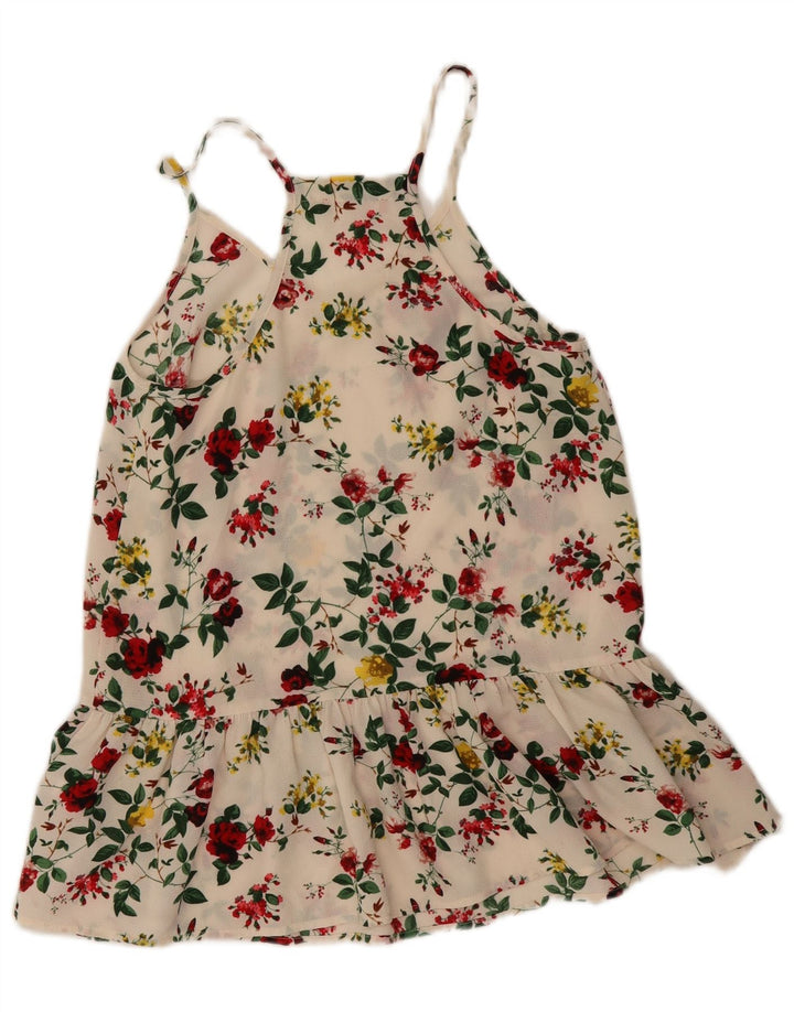 Guess Vestido de verano para mujer UK 6 XS Off White Floral Poliéster