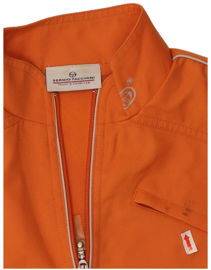 Sergio Tacchini Chaqueta superior de chándal para mujer IT 44 Poliéster naranja medio